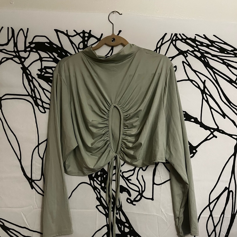 Plus size crop top from pretty little thing